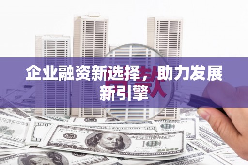 海港企业融资新选择，助力发展新引擎