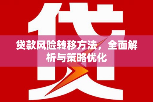 海港贷款风险转移方法，全面解析与策略优化