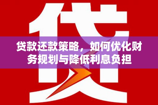 海港贷款还款策略，如何优化财务规划与降低利息负担