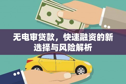 海港无电审贷款，快速融资的新选择与风险解析