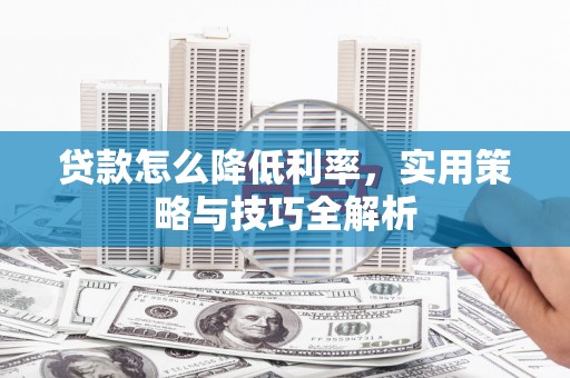 海港贷款怎么降低利率，实用策略与技巧全解析