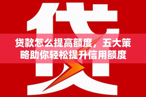 海港贷款怎么提高额度，五大策略助你轻松提升信用额度