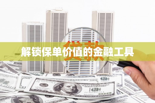 海港解锁保单价值的金融工具